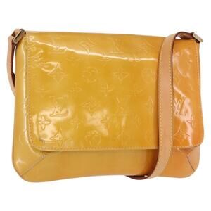 LOUIS VUITTON Monogram Vernis Thompson Street Bag Beige M91301 LV Auth gh1566